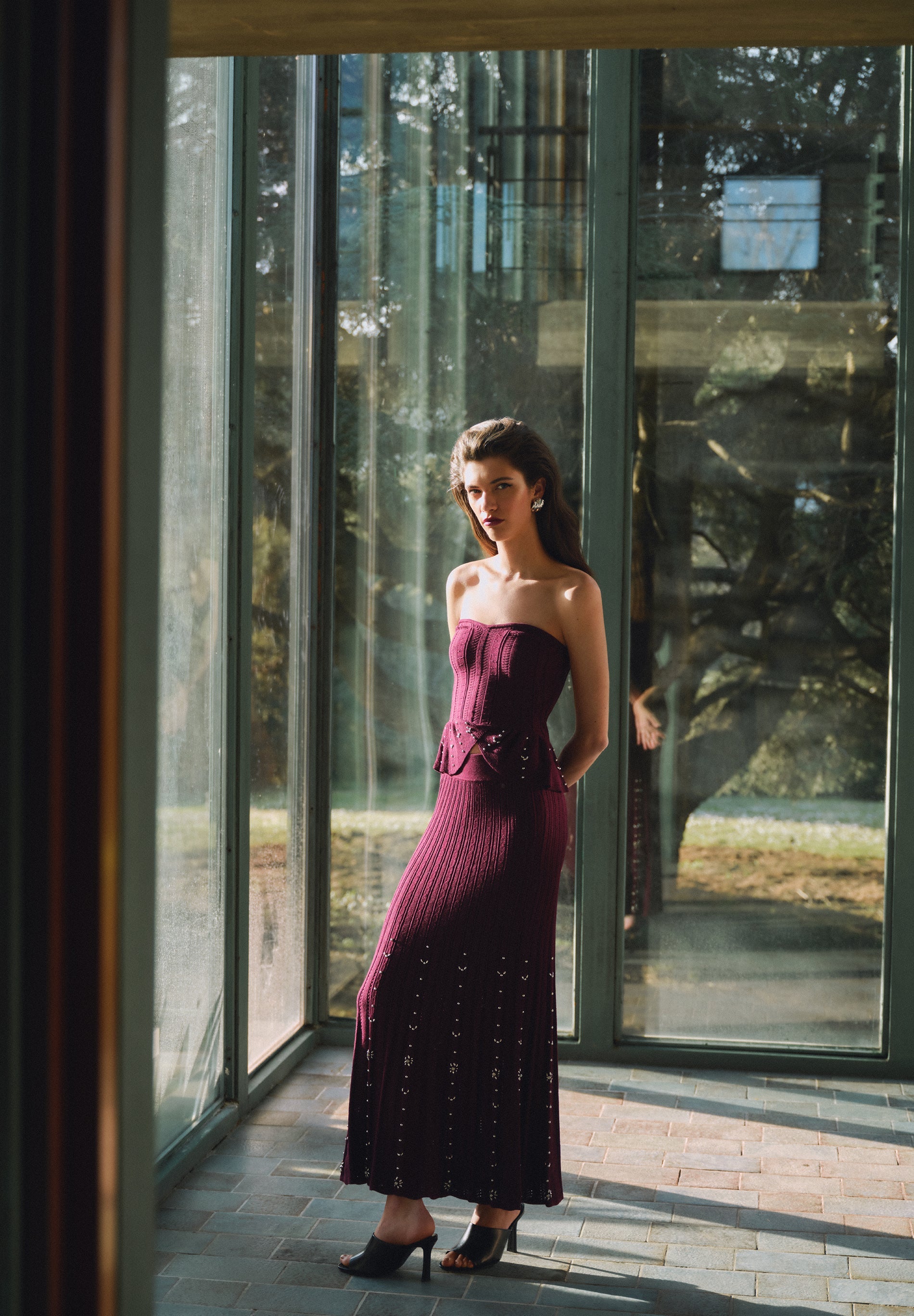 FALDA MIDI STRASS