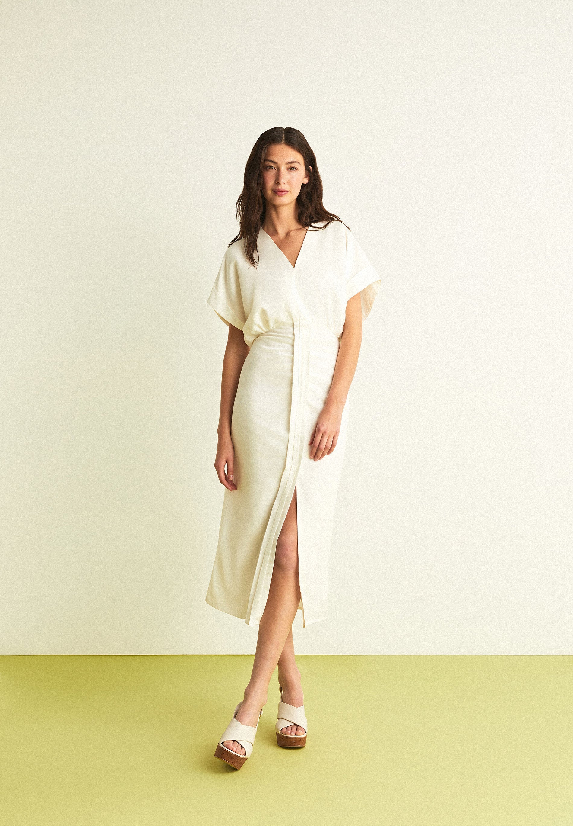 VESTIDO LINO FRUNCES