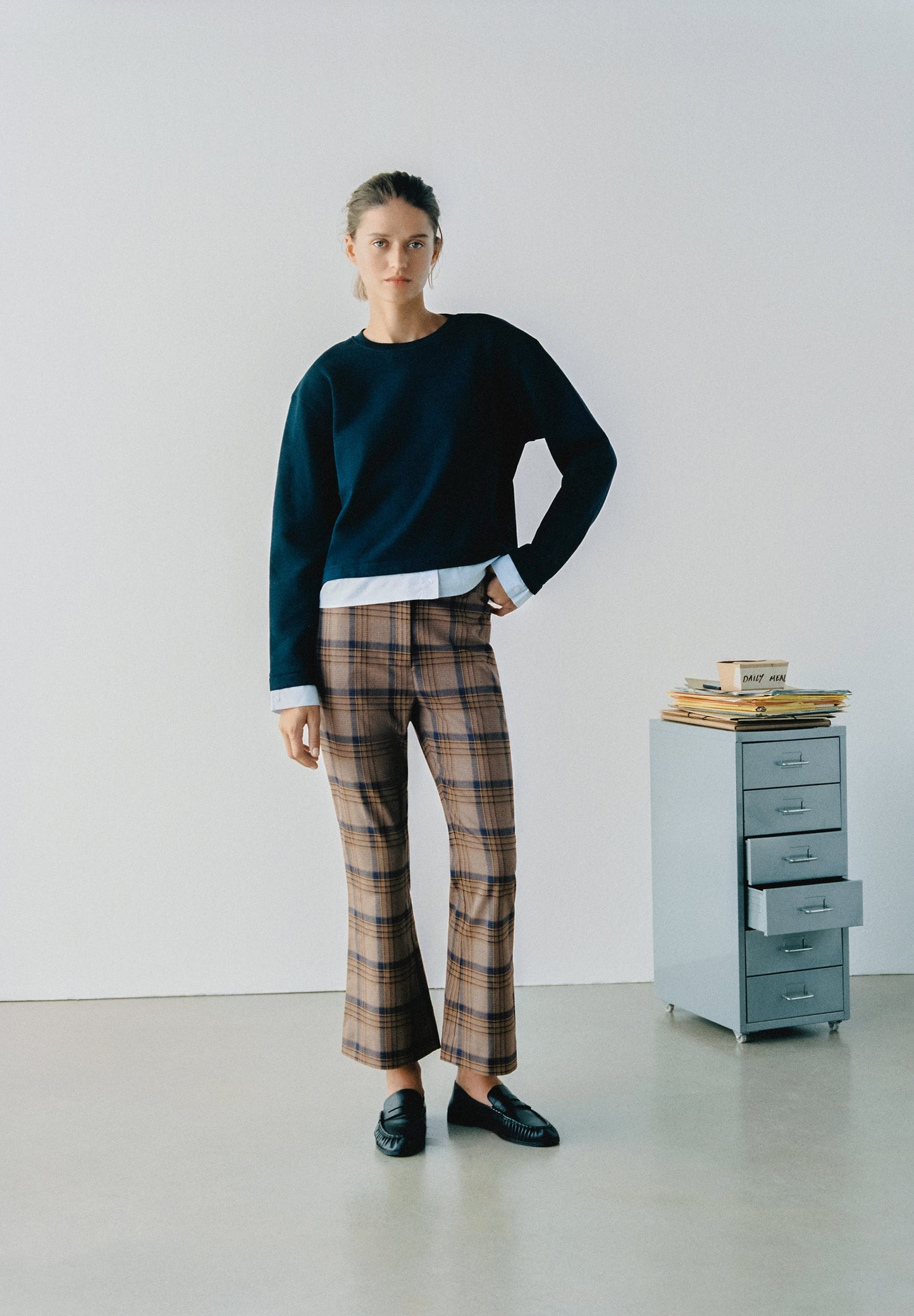 PANTALÓN ANKLE FLARE CUADROS