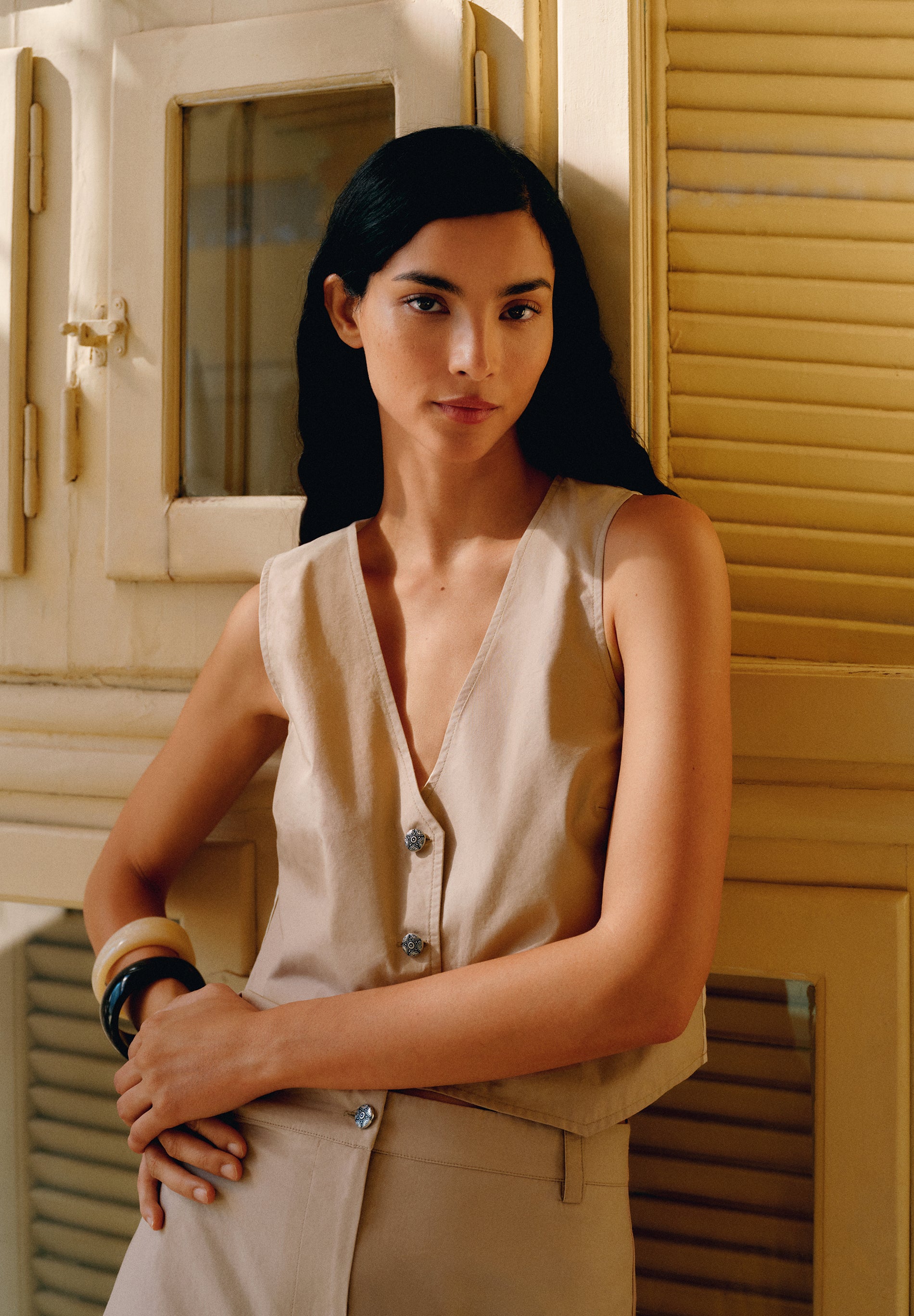 FALDA MIDI CONTRASTE