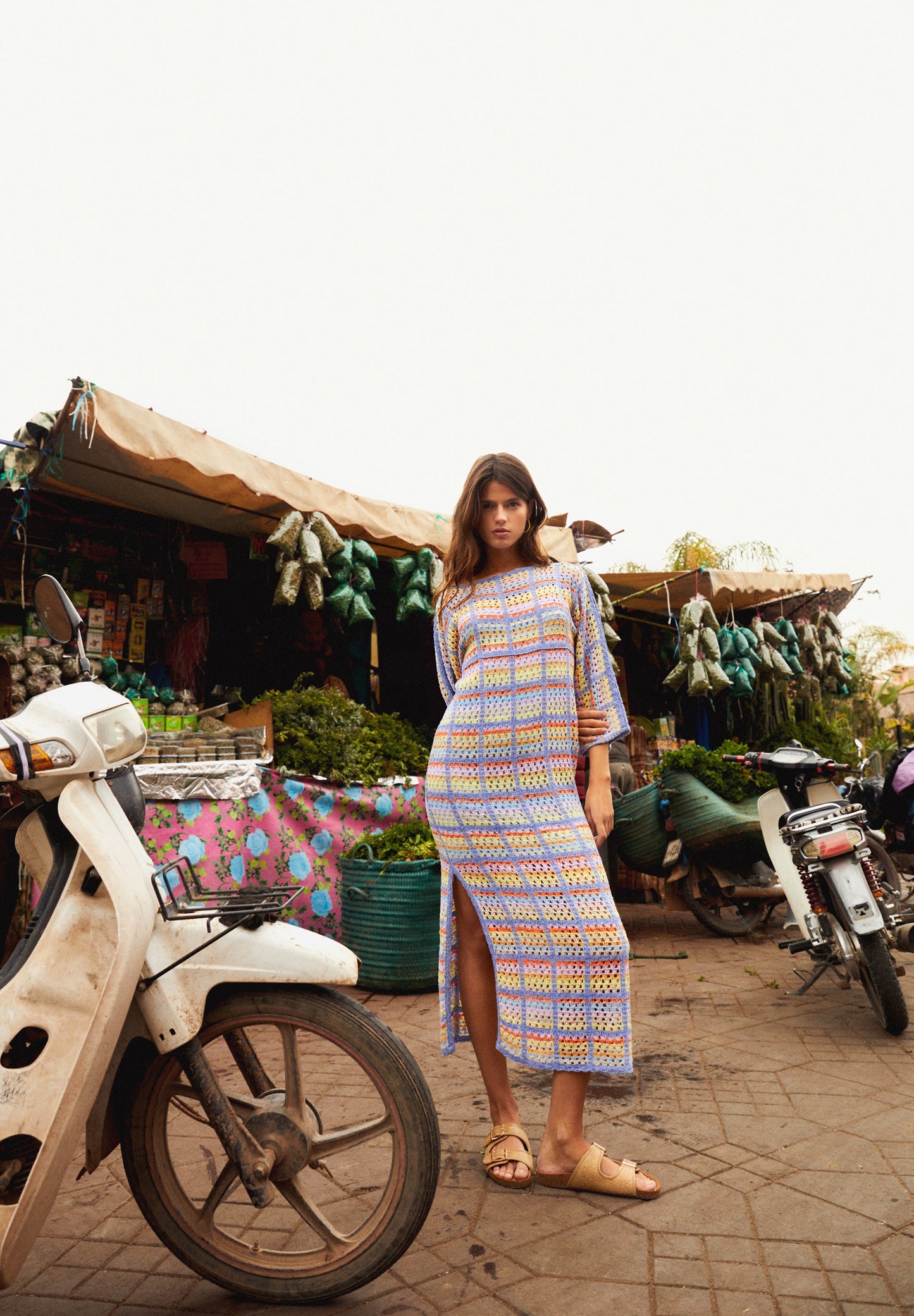 VESTIDO CUADROS CROCHET