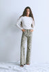 JEANS BOOTCUT ANIMAL PRINT