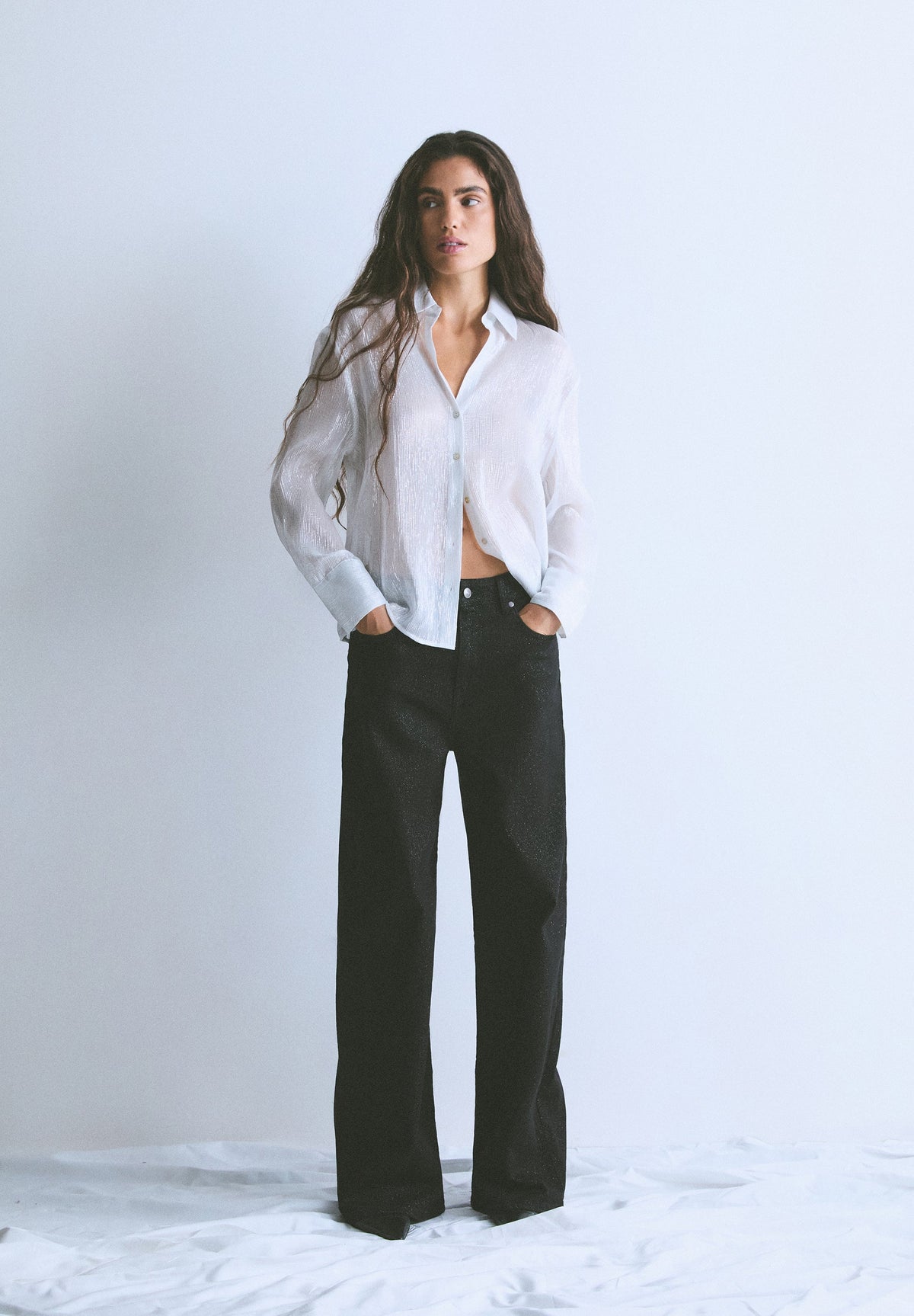 CAMISA DE SEDA LÚREX