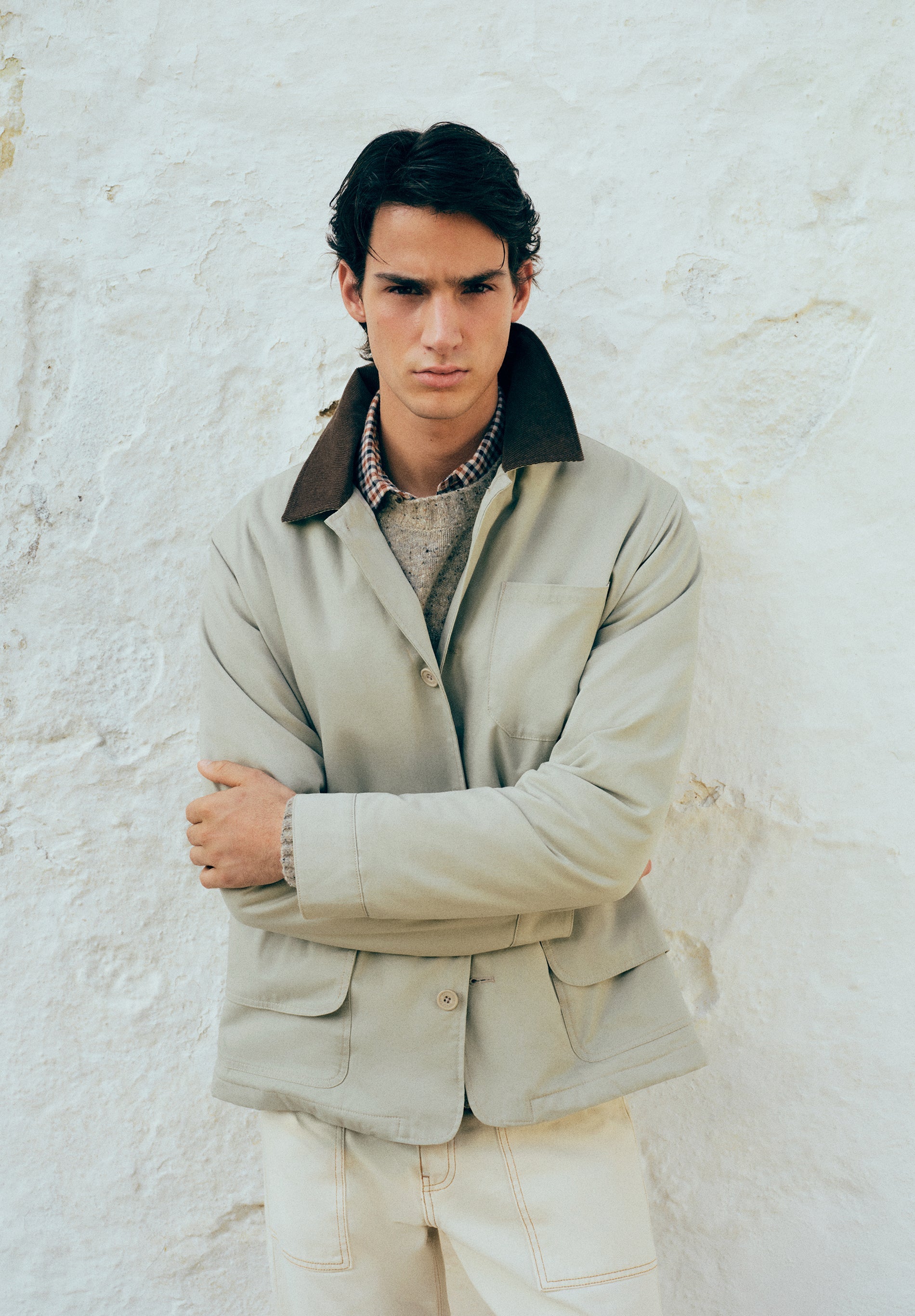 CHAQUETA CUELLO PANA CONTRASTE