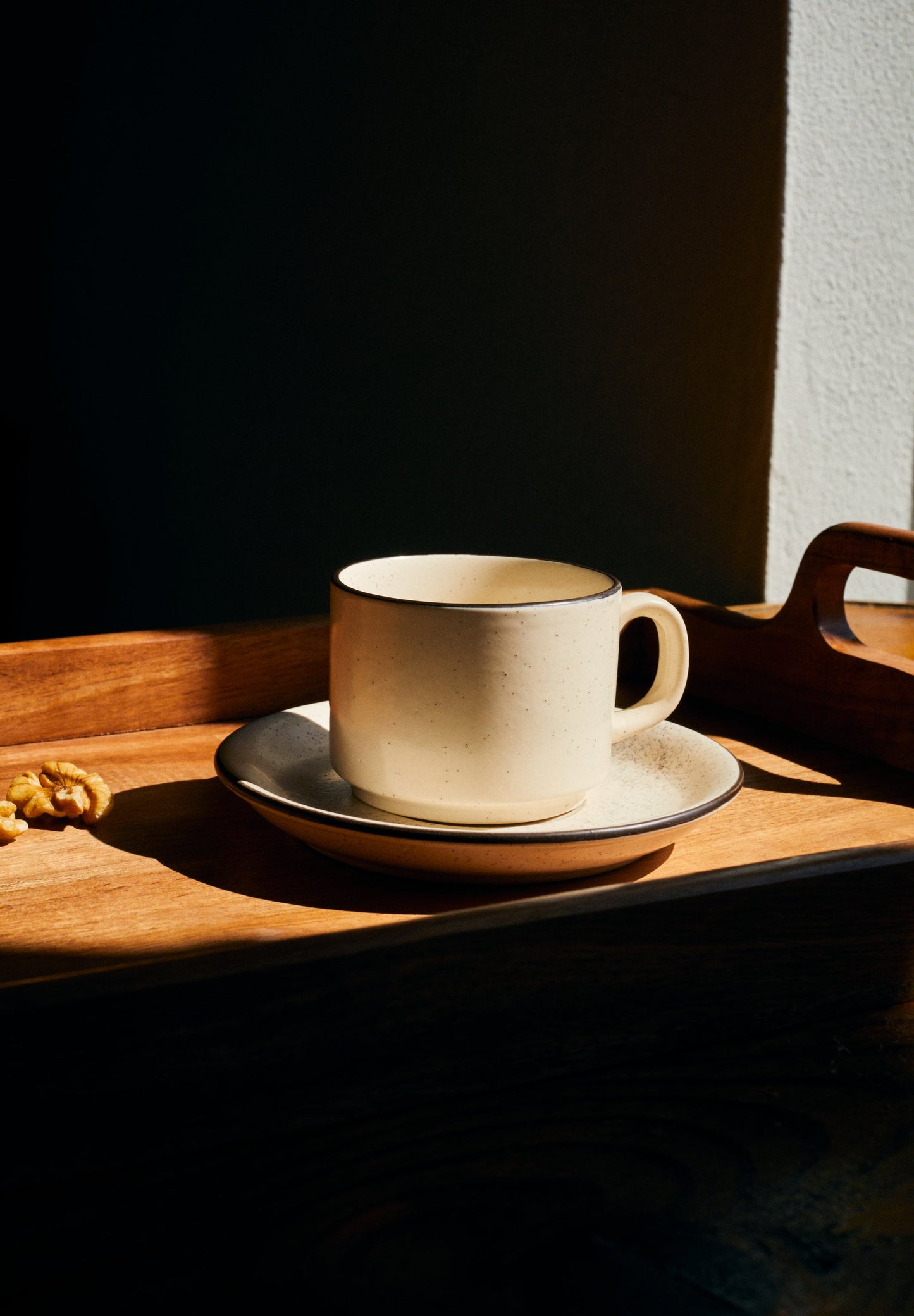 PLATO TAZA CAFÉ CERÁMICA FILO