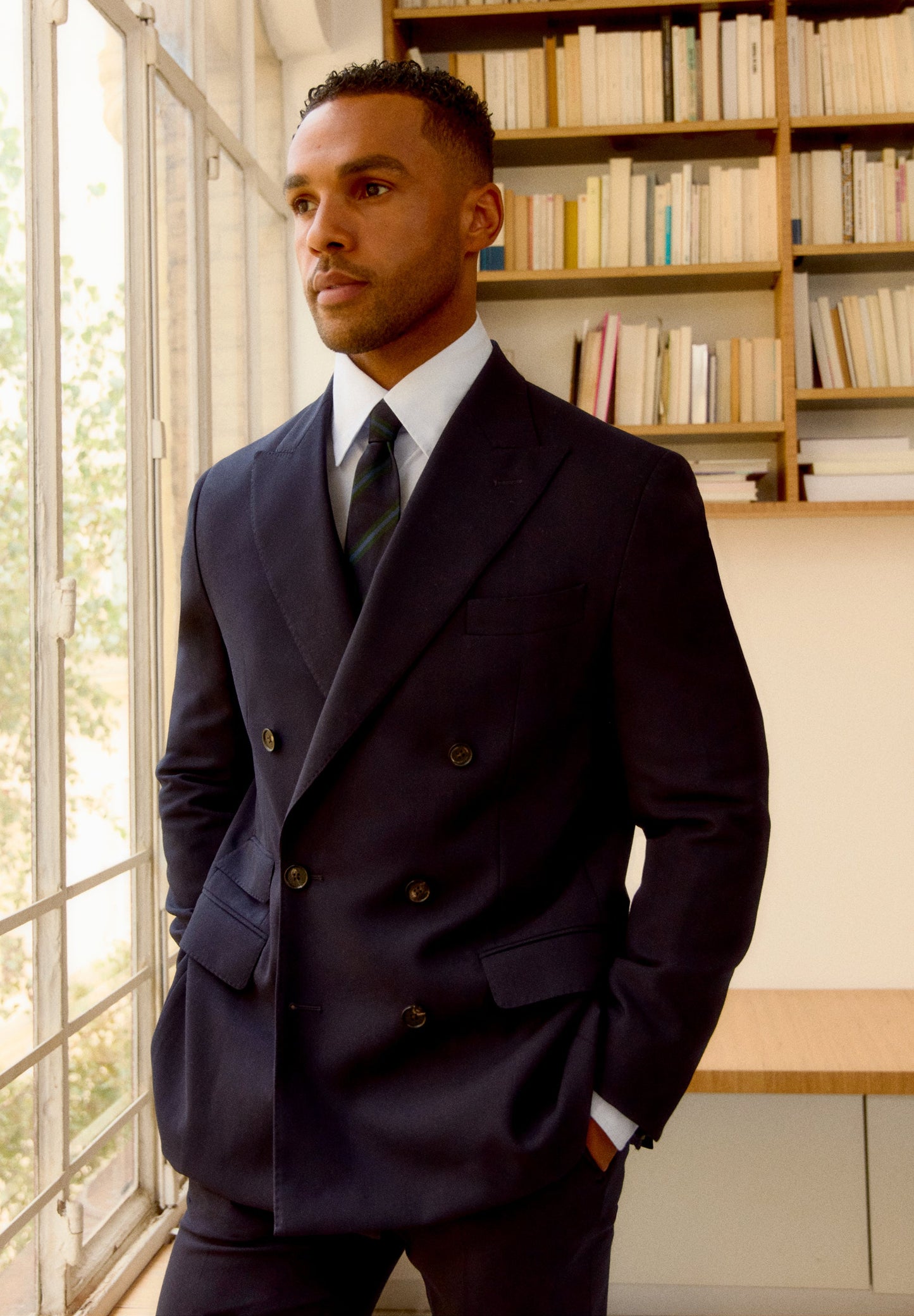 SCDOUBLE BREASTED SUIT BLAZER