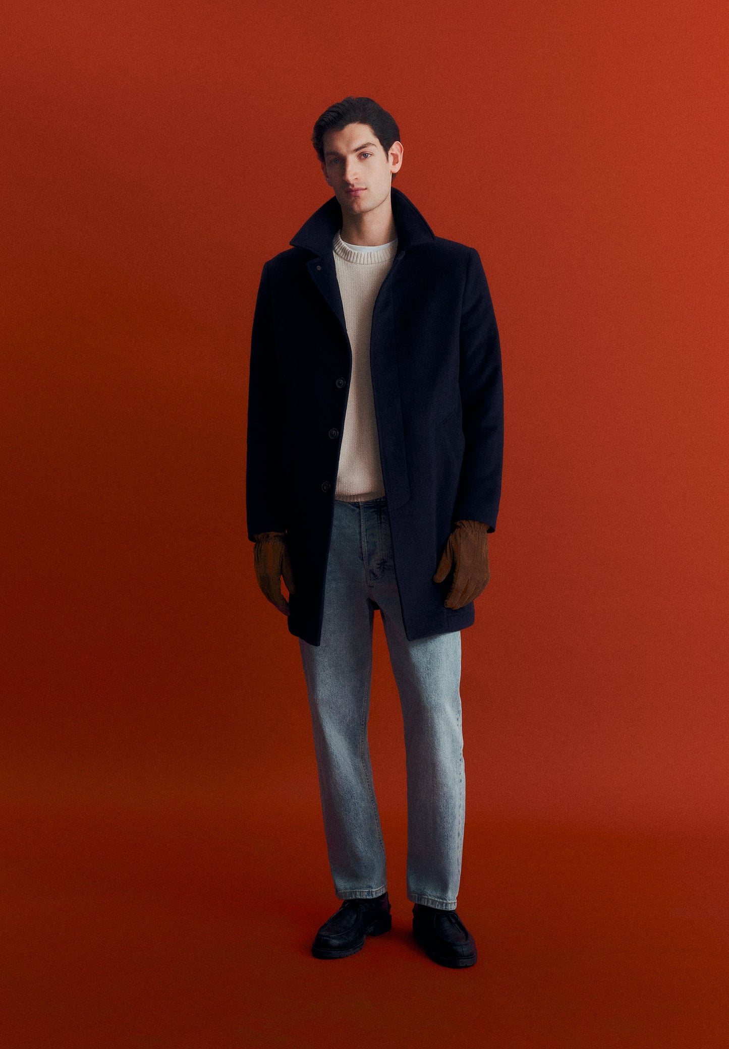 ABRIGO LARGO MEZCLA LANA