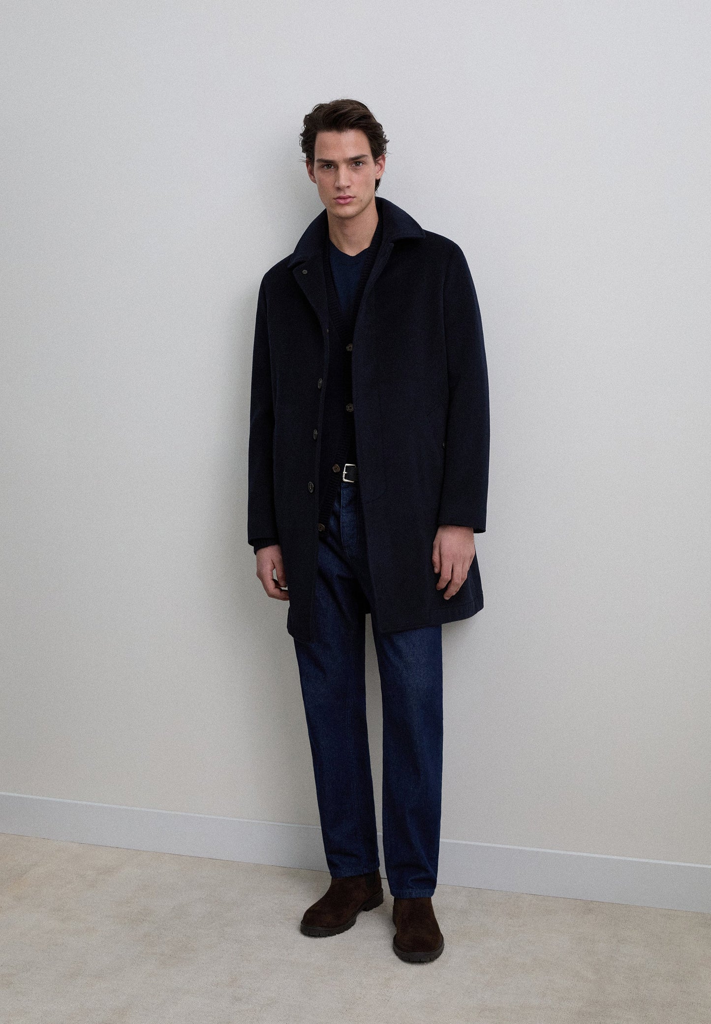 ABRIGO LARGO MEZCLA LANA