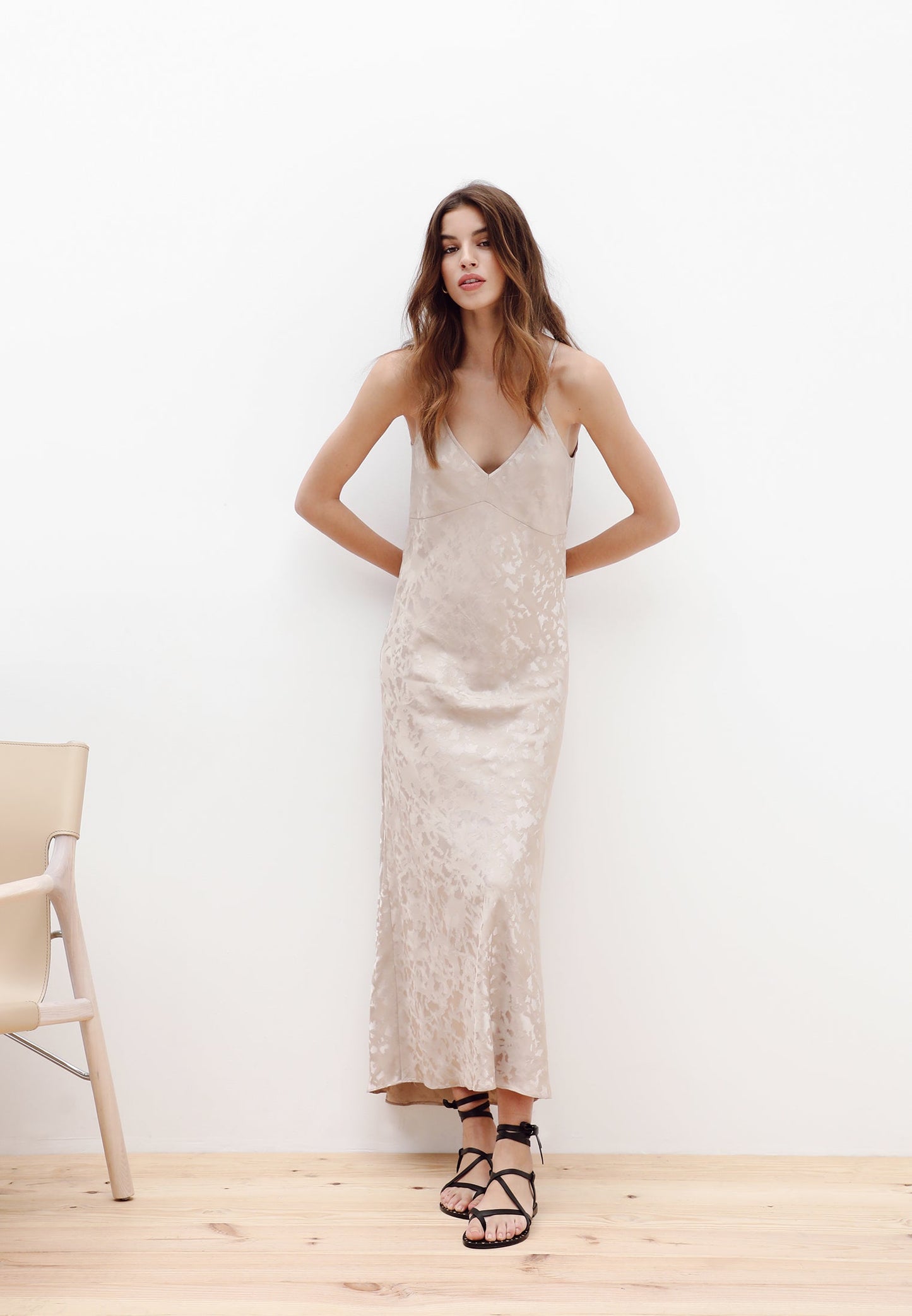 VESTIDO LARGO JACQUARD