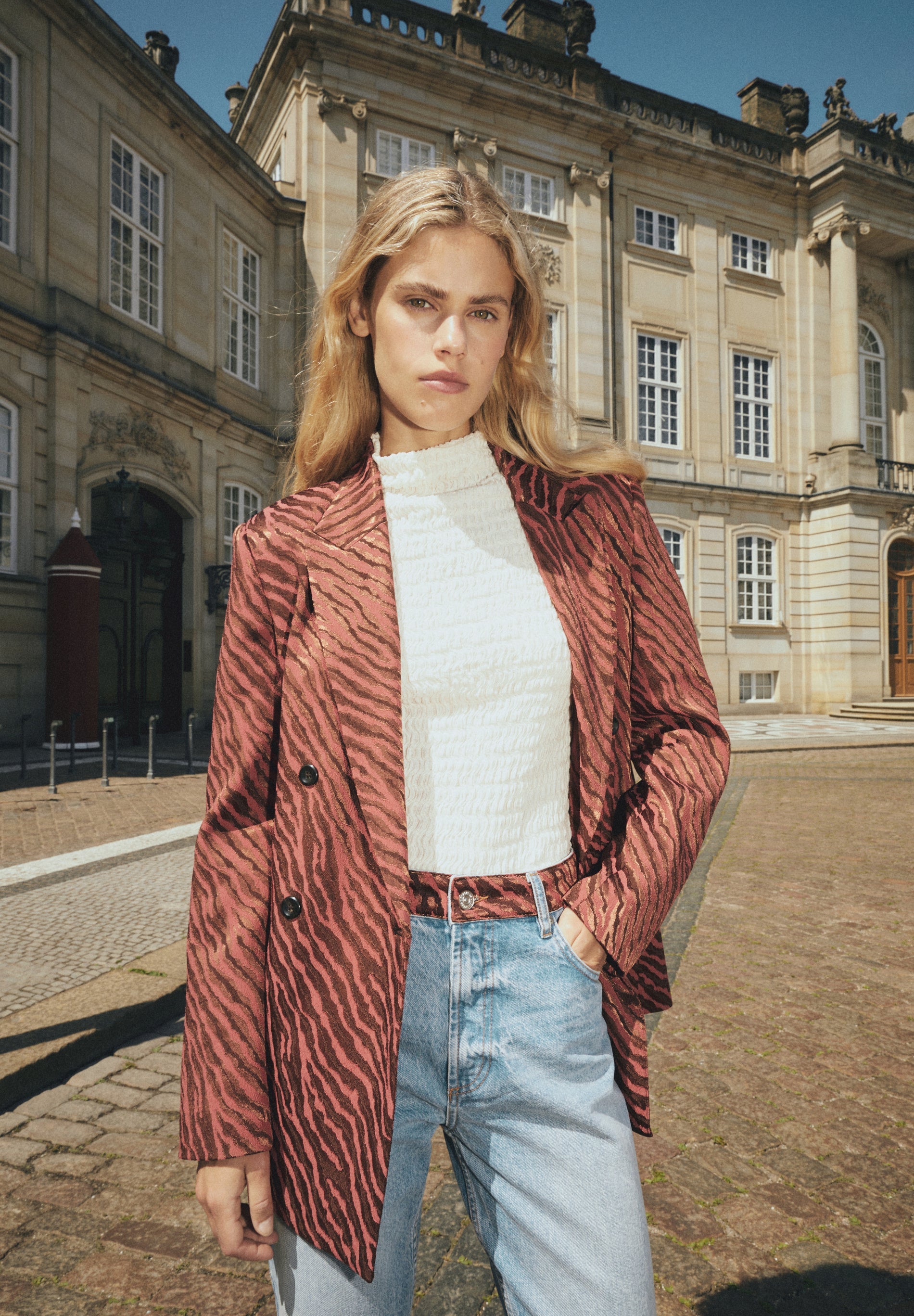 BLAZER SATINADA ANIMAL PRINT