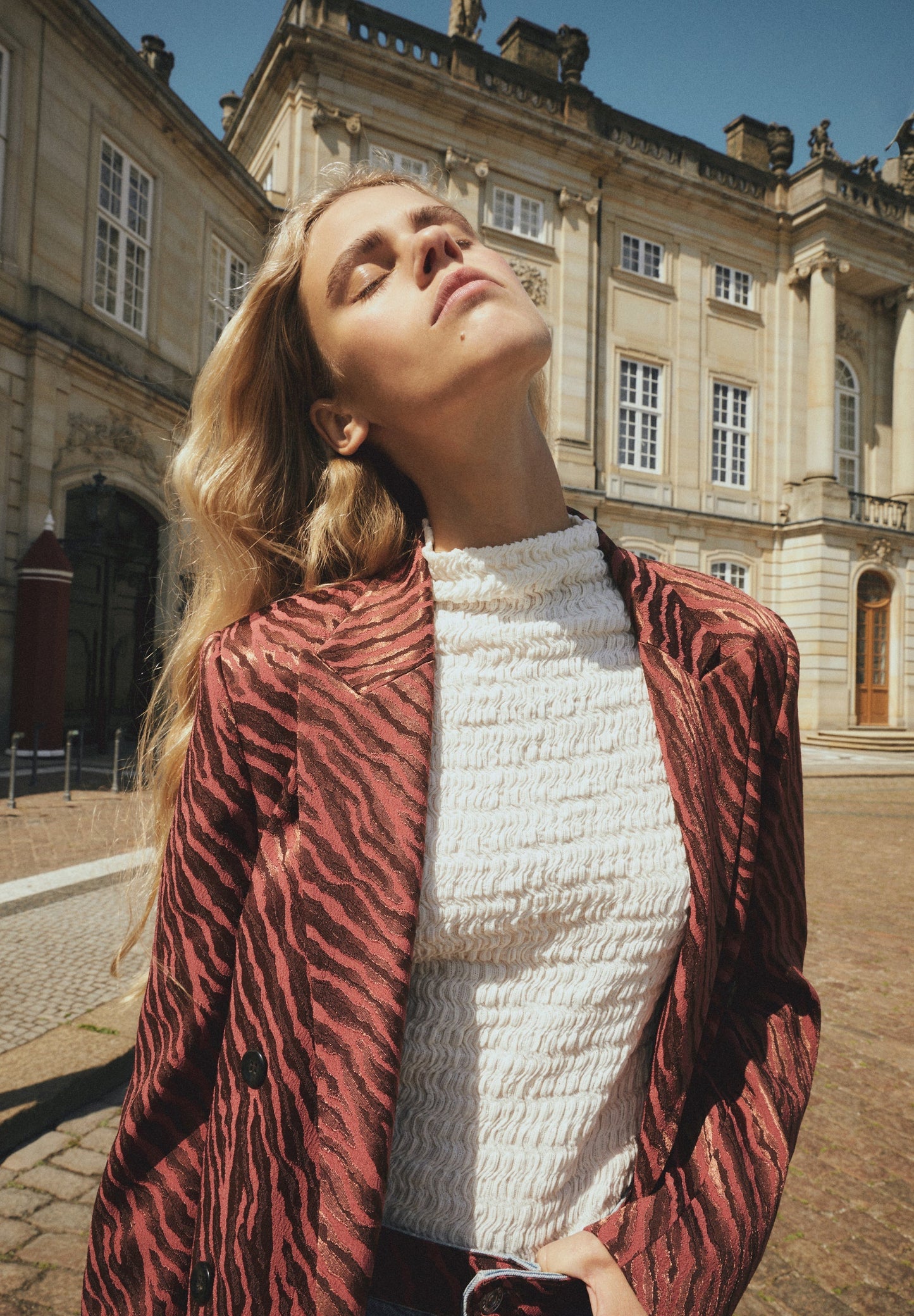 BLAZER SATINADA ANIMAL PRINT