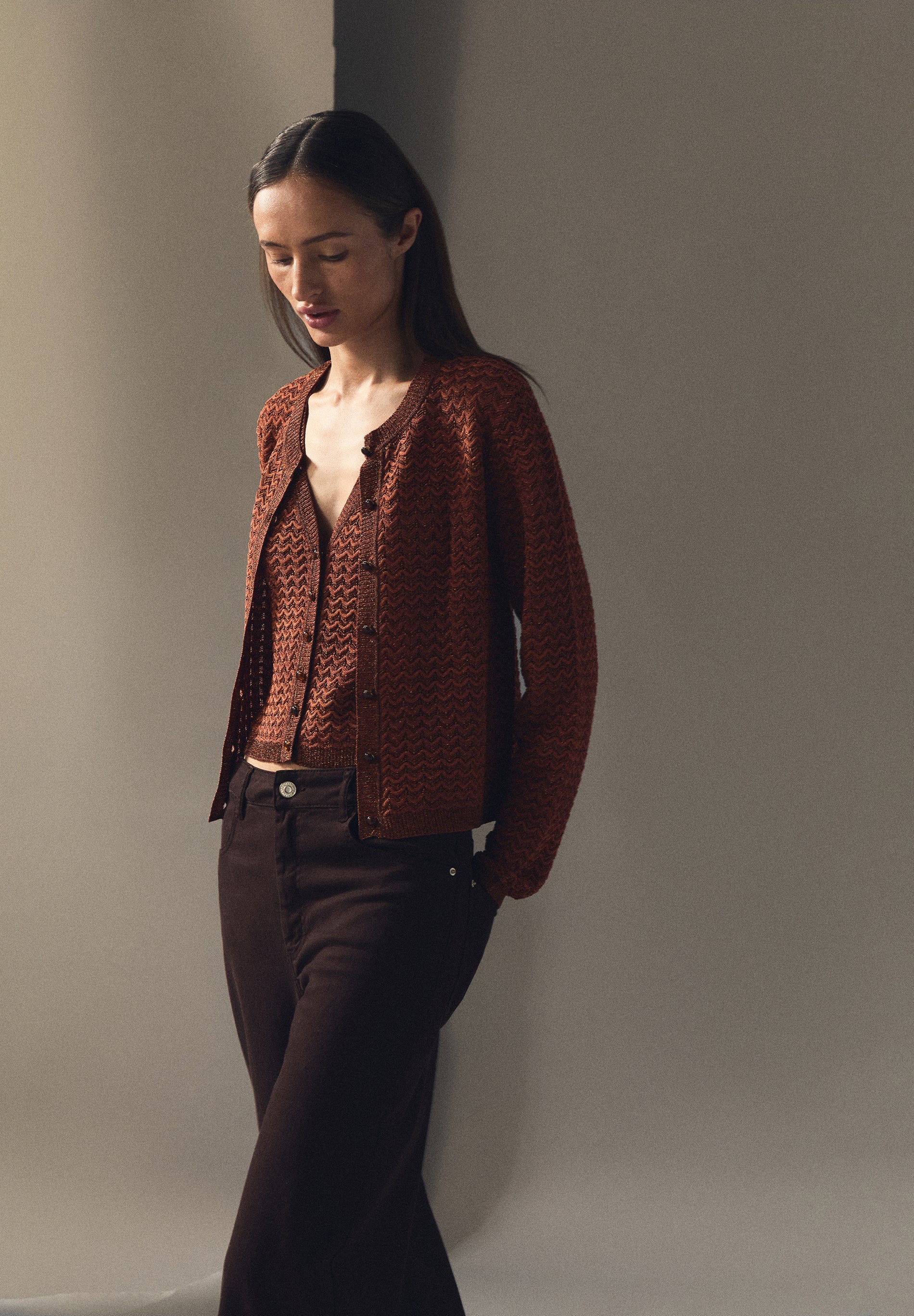 CARDIGAN PUNTO METALIZADO