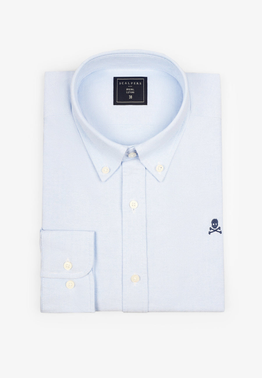 CAMISA OXFORD CALAVERA CONTRASTE