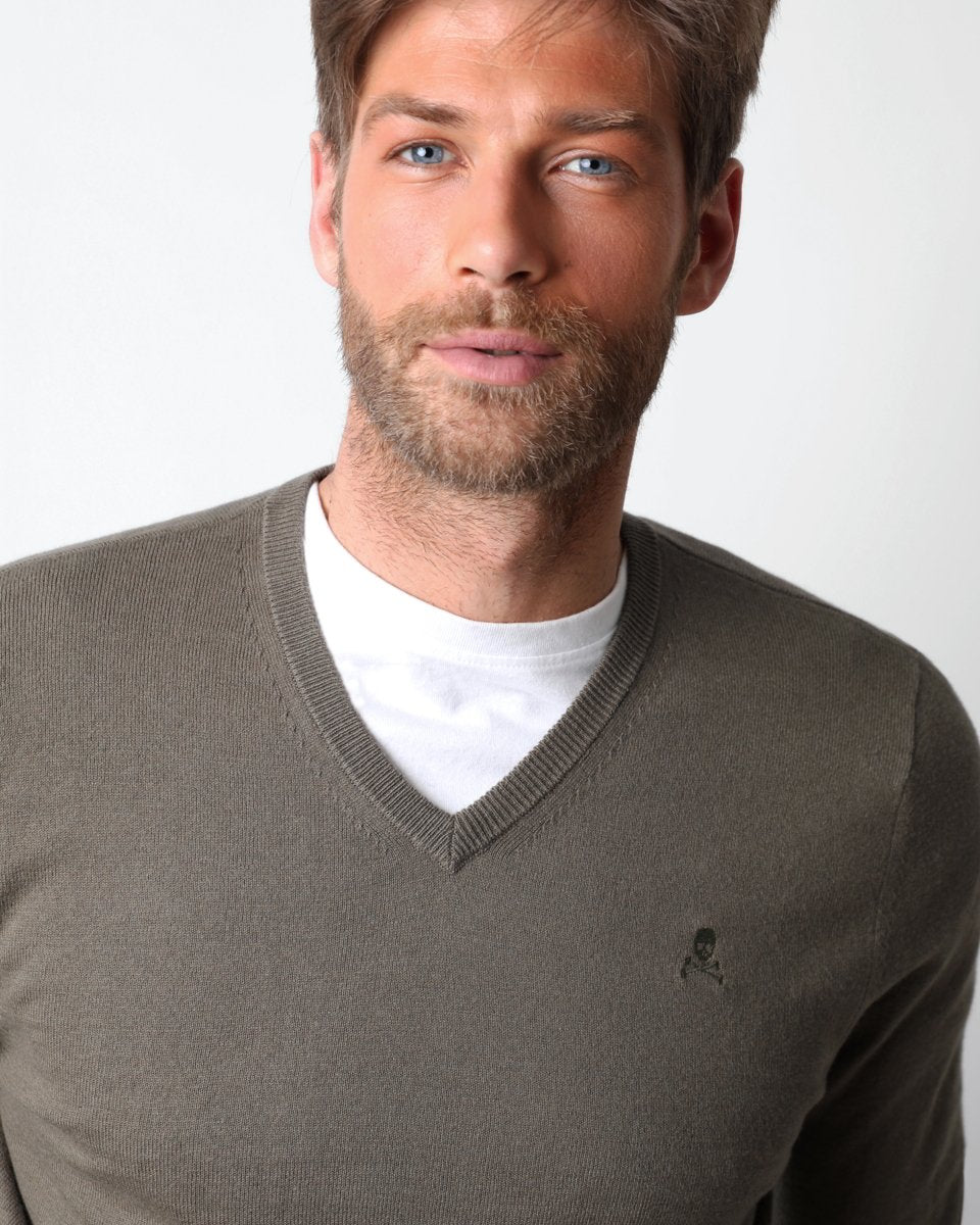 BASIC SKULL V-NECK