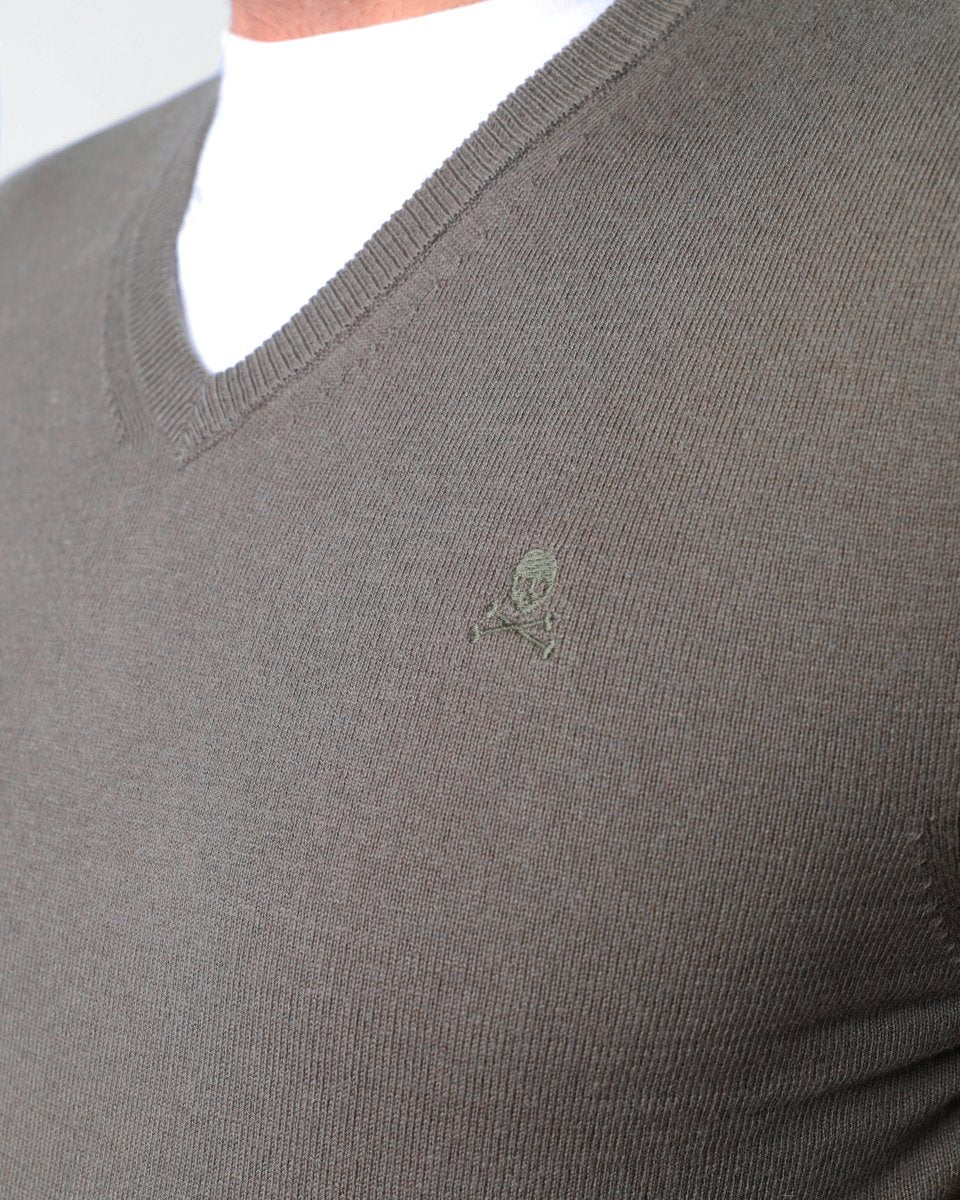 BASIC SKULL V-NECK
