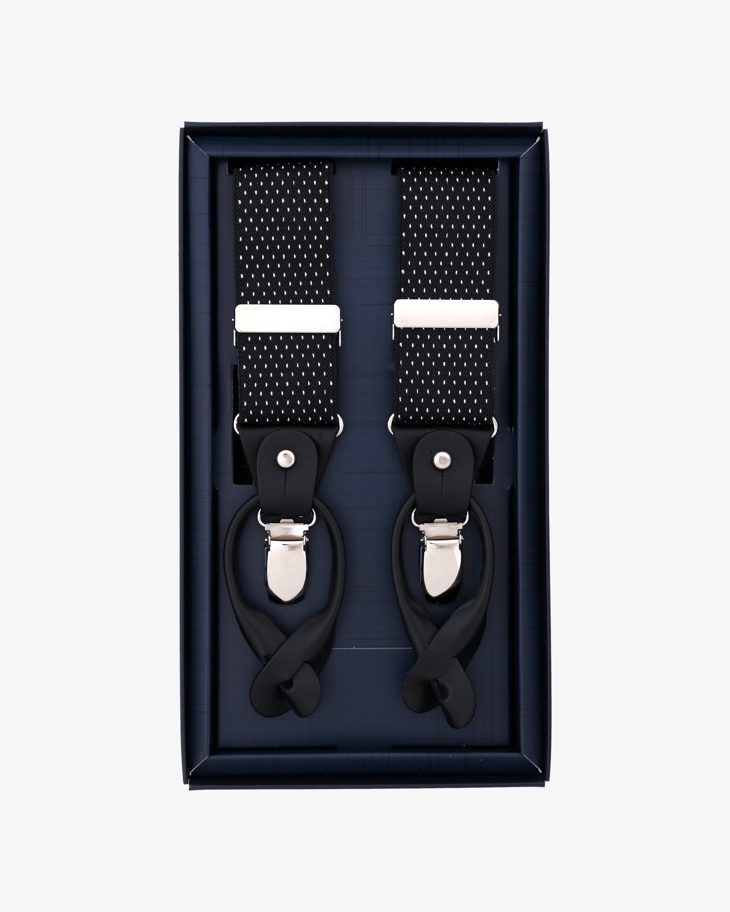 MICRODOTS SUSPENDER BLACK BLACK