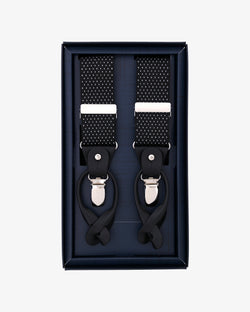 MICRODOTS SUSPENDER BLACK BLACK
