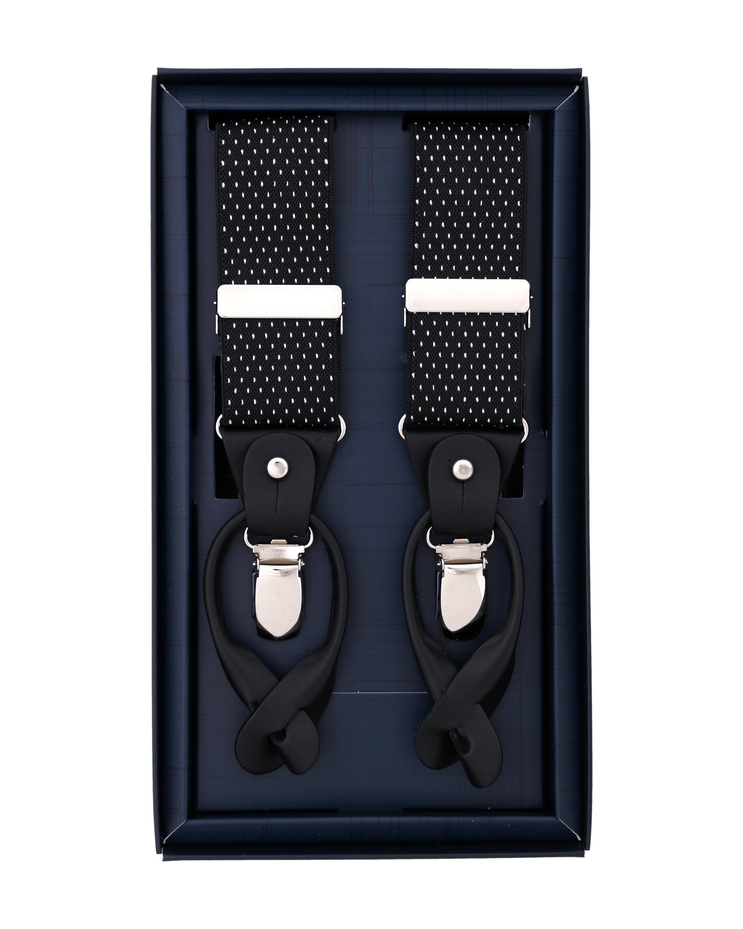 MICRODOTS SUSPENDER BLACK BLACK
