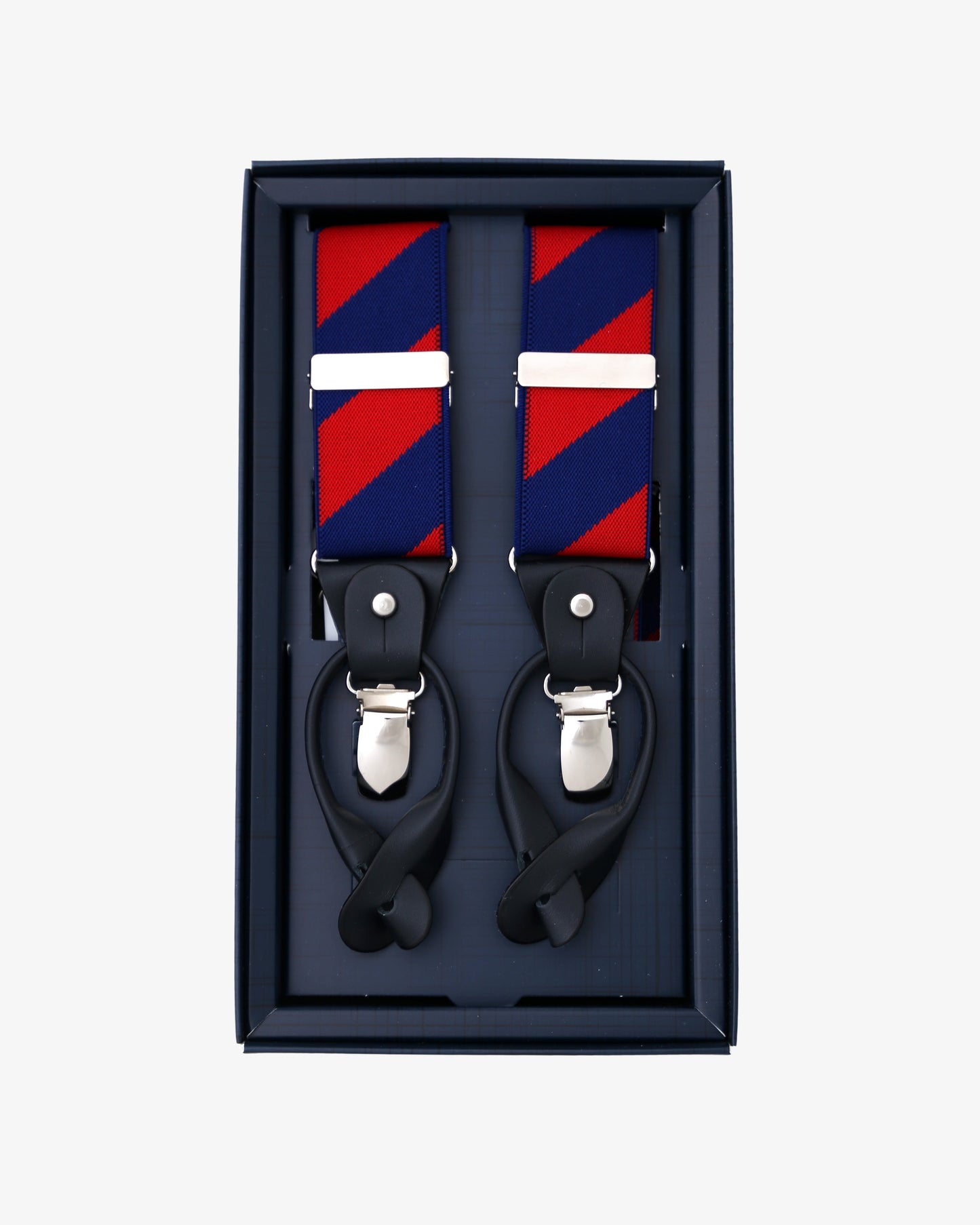 DIAGONAL SUSPENDERS RED & NAVY