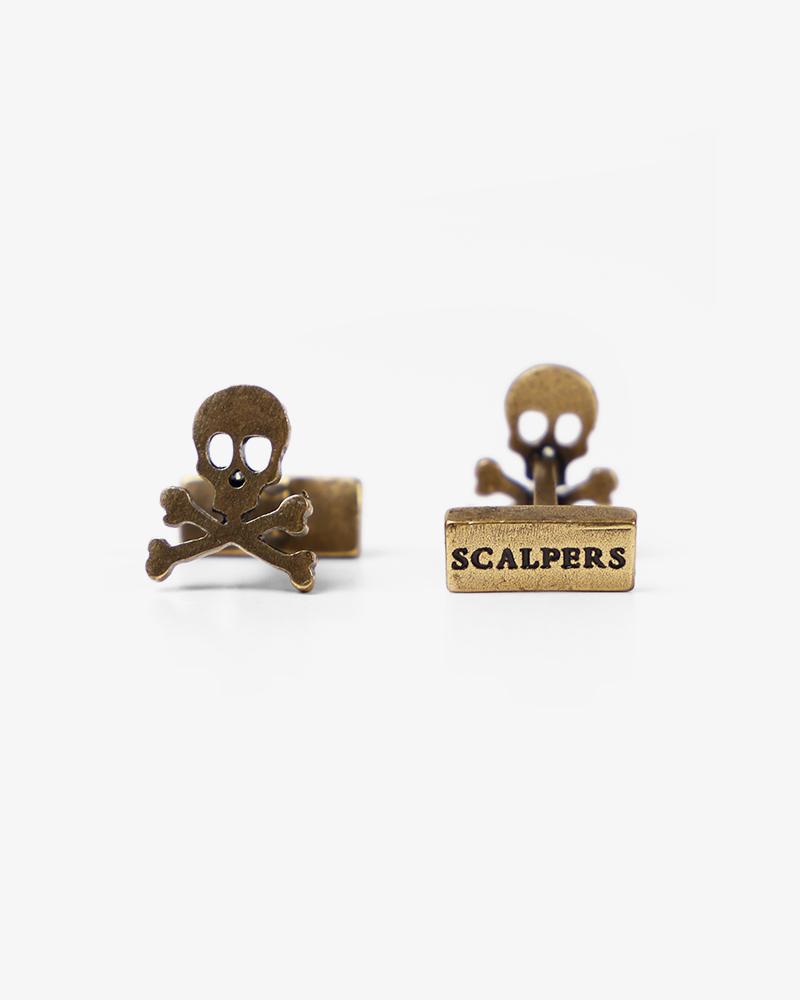 SKULL CUFFLINK OCHRE