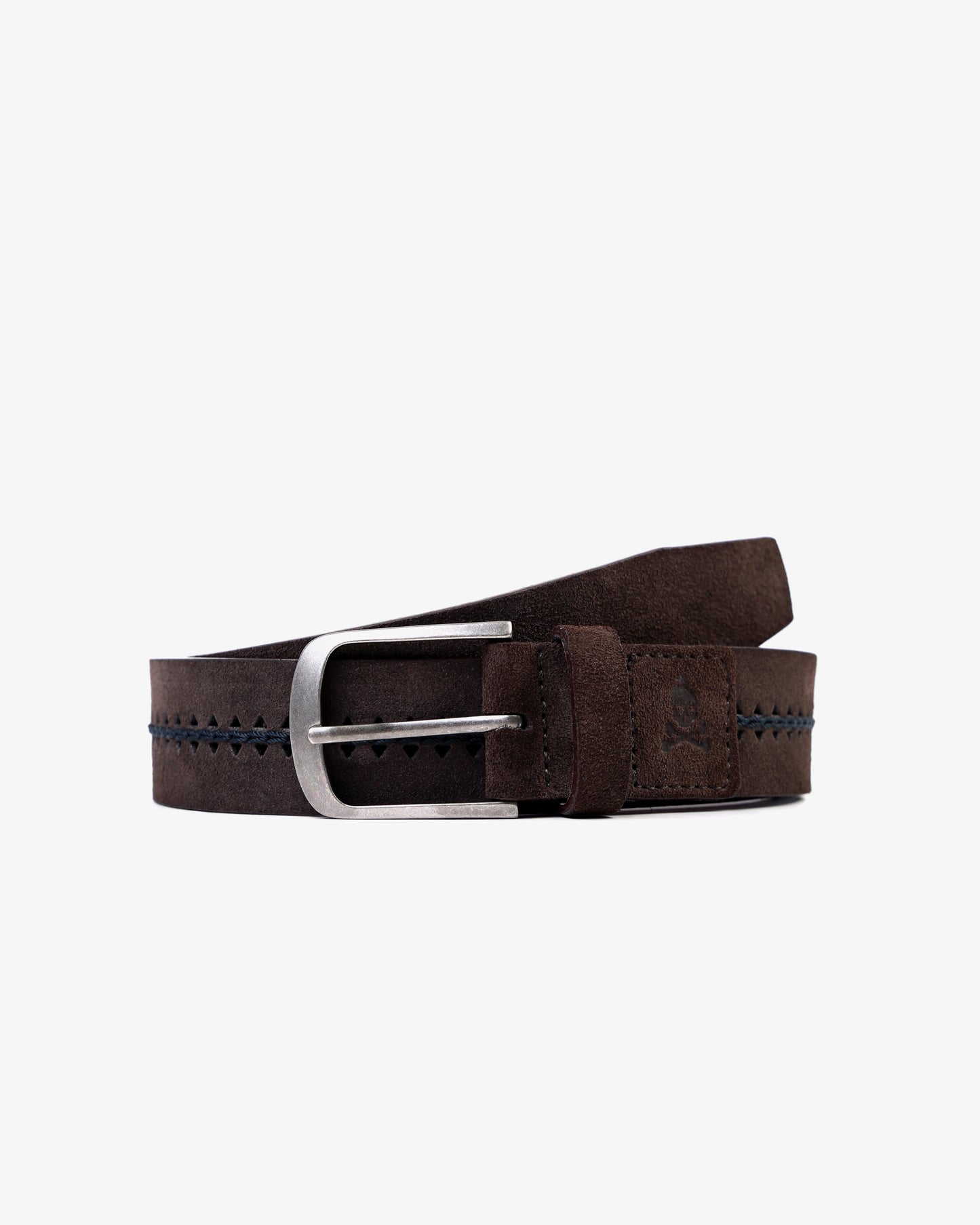 CHAIN STITCH BELT BROWN