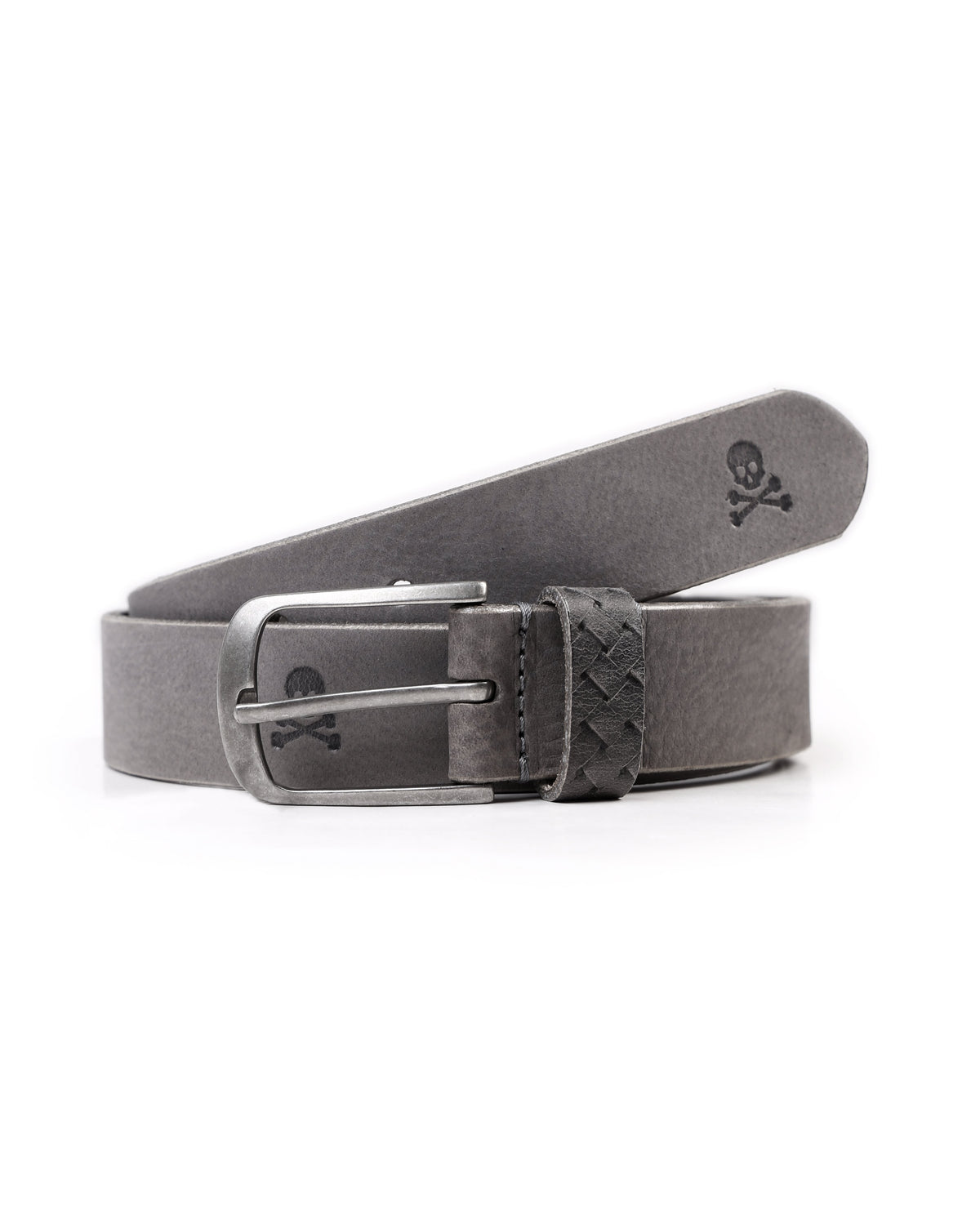SKULL BELT GREY
