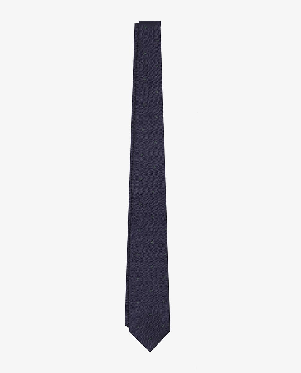 DOTS TIE NAVY&GREEN