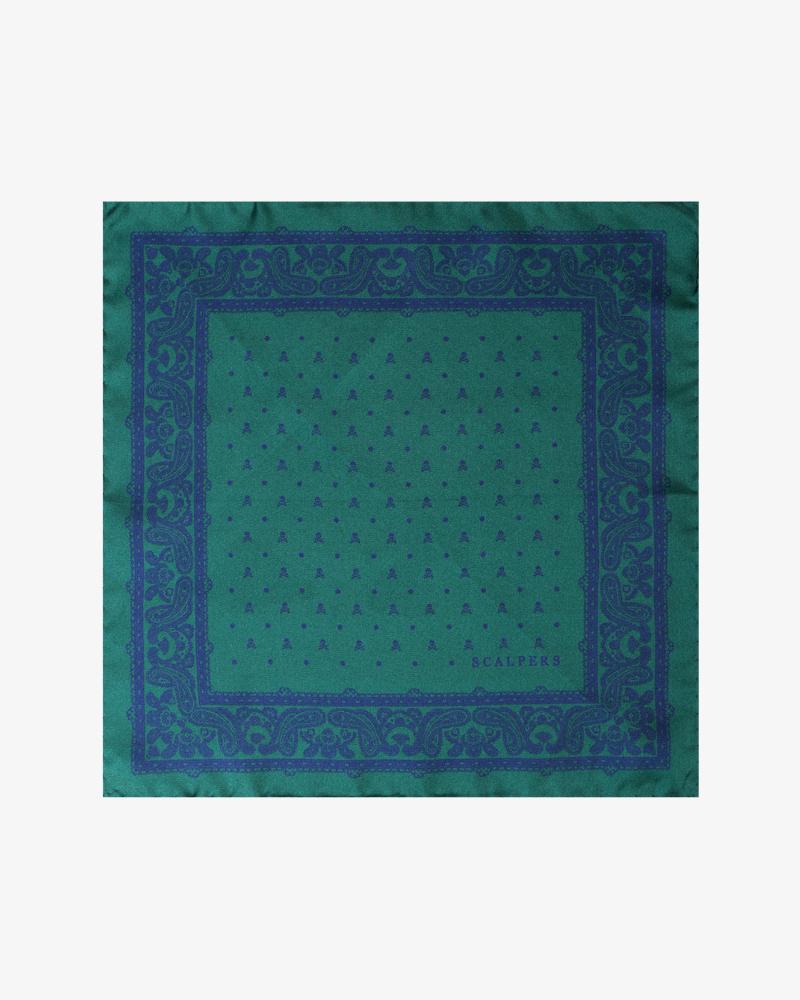 SKULL & DOTS POCHETTE GREEN