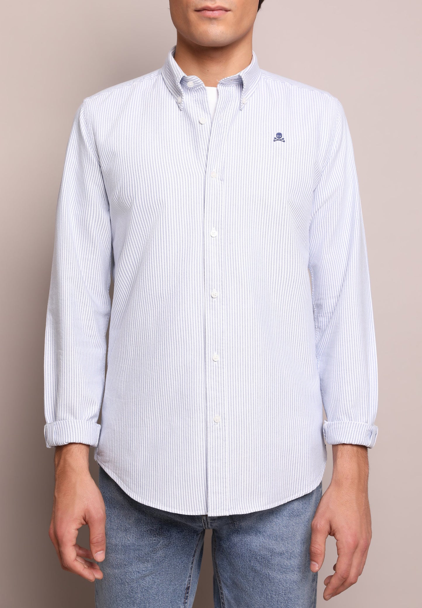 CAMISA OXFORD CALAVERA CONTRASTE - Scalpers